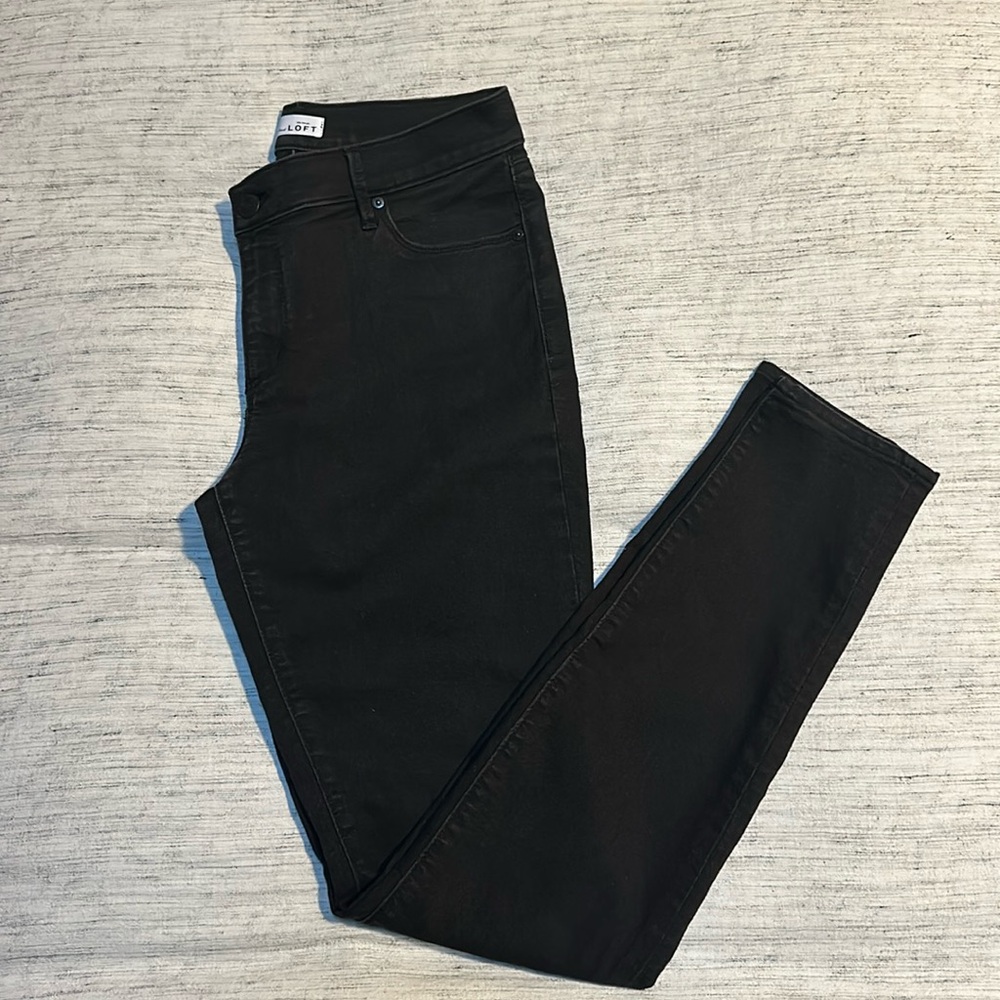 Loft Modern Super Skinny Black Jeans